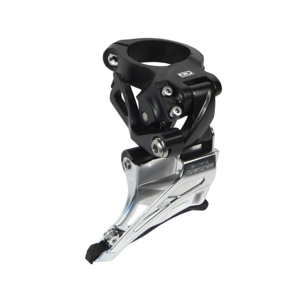 

Shimano Тип с высоким хомутом IFDM6025HX6 FD-M6025 34,9 мм (с адаптером 31,8/28,6 мм), Даунсвинг/Двойная тяга, 2x10 скоростей,