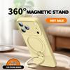 Liquid Silicone Magnetic Bracket Phone Case For iPhone 17 13 14 15 16 Pro Max Air Plus Magsafe Stand Holder Protector Cover