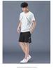 Men's Quick-Dry Ice Silk Sportswear Set - Short Sleeve T-Shirt & Shorts for Running, Summer Fitness, and Football Training.
