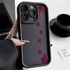 Wine Red Flower Print Silicone Soft Phone Case For Xiaomi Redmi Note 14 13 12 11 Pro Plus 4G 5G 12S 11S Redmi 15C 14C 13 Cover