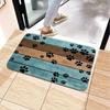 Cat Dog Paw Print Doormat Kitchen Rug Absorbent Floor Mat for Household Decor Welcome Entrance Door Mats Washable Home Carpets