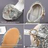 Princess Rhinestone High Heel Sandals - Non-Slip, Soft Sole Girls' Summer Fashion Shoes