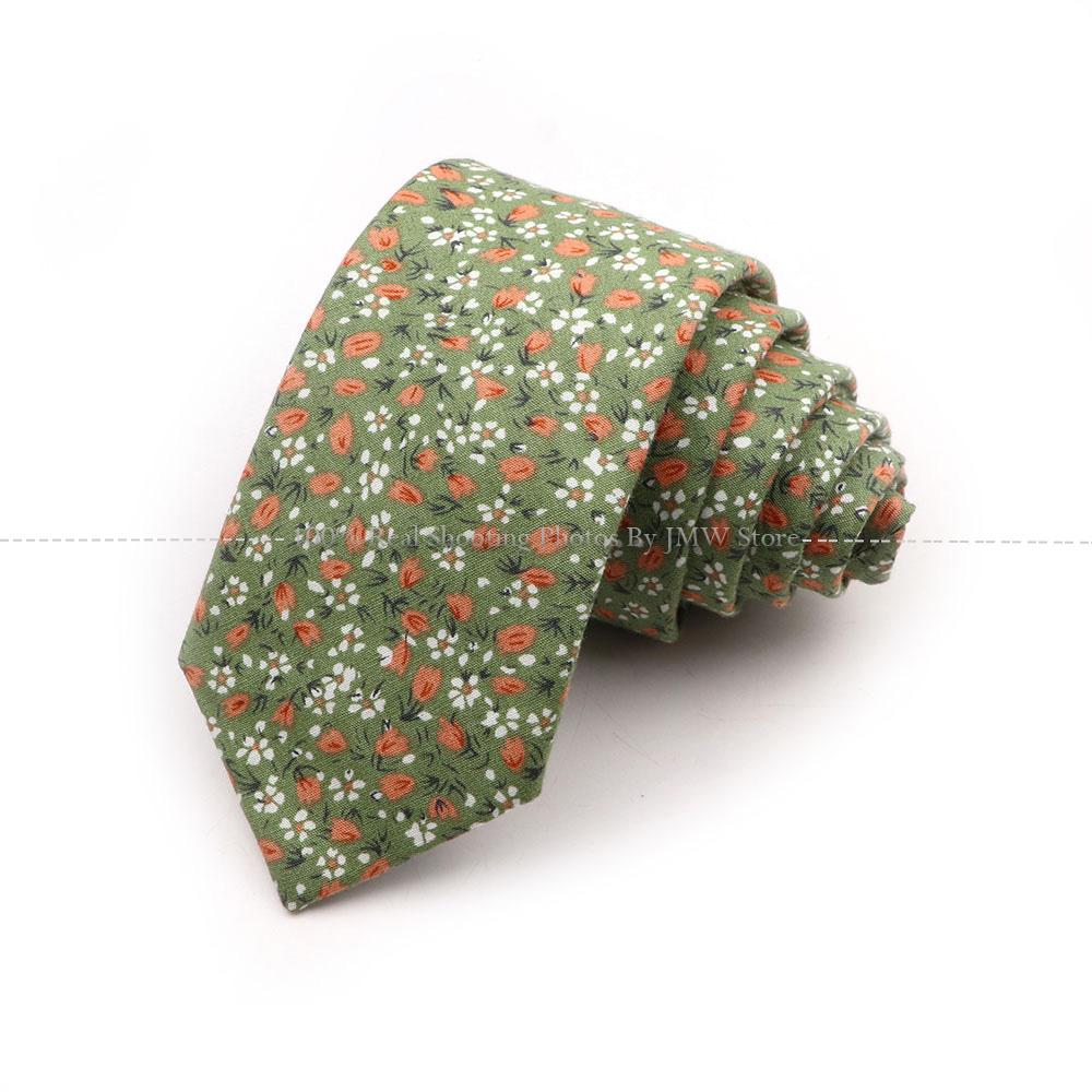 New Chic, Blumenkrawatte, 100 % Baumwollkrawatte, für Männer, helle Farbe, lässige schmale Krawatte, Hochzeitsfeier