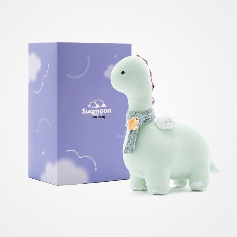Shu Meng Adorable Dinosaur Plush Sleeping Pillow - Green/Pink Dragon Hug Doll Gift In Stock
