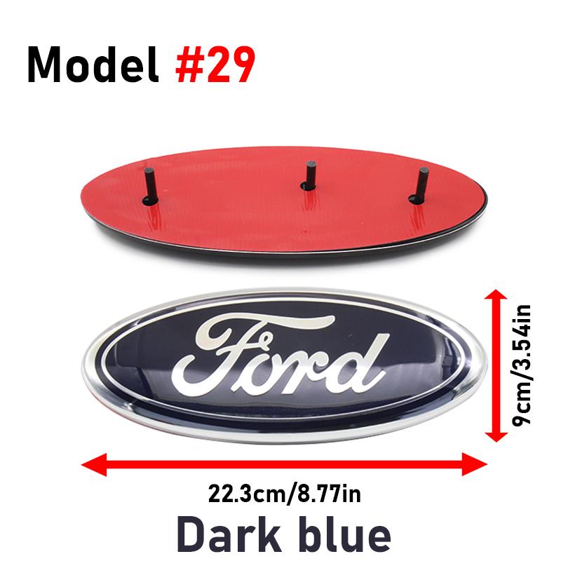 Car Logo Front Grille Badge Trunk Cover Sticker Decal Accessories For Ford Fiesta ST Fusion Explorer Escape Shelby Edge Kuga MK6
