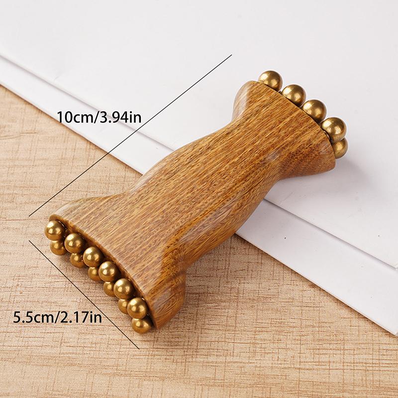 Facial Gua Sha Roller Bead Massager Cheek Beauty Lifting Tool for Lymphatic Care & Trigger Point Relax