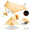One-person mini tarp, penta tarp, wing tarp, pole tent, hiking tent, ultra-lightweight, double-sided silicone, waterproof, windproof, easy to set up