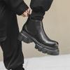 Inner Height Increasing Martin Boots Men's Winter Casual Thick-soled Smoke Boots One Pedal British Big Head Short Boots 16893-J