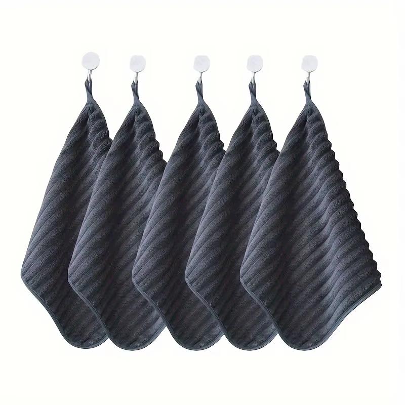 5-Piece Premium Soft Highly Absorbent Hand Towel Set - 11.8*11.8 Inch Fast Drying Washcloths for Home Use & Daily Essentials