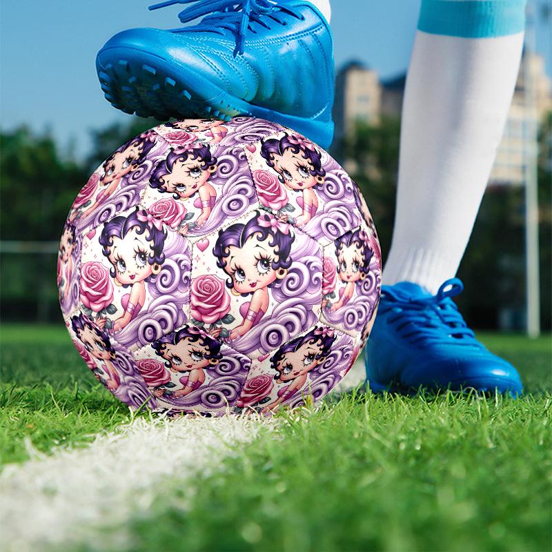 Sexy Doll Print Size 5 Soccer Ball, PU Wear Resistant Football for Match Training and Daily Practice, Birthday Gift for Soccer Fans