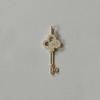 Elegant Clover Key Zircon Pendant Necklace - Trendy Stainless Steel Clavicle Chain for Women