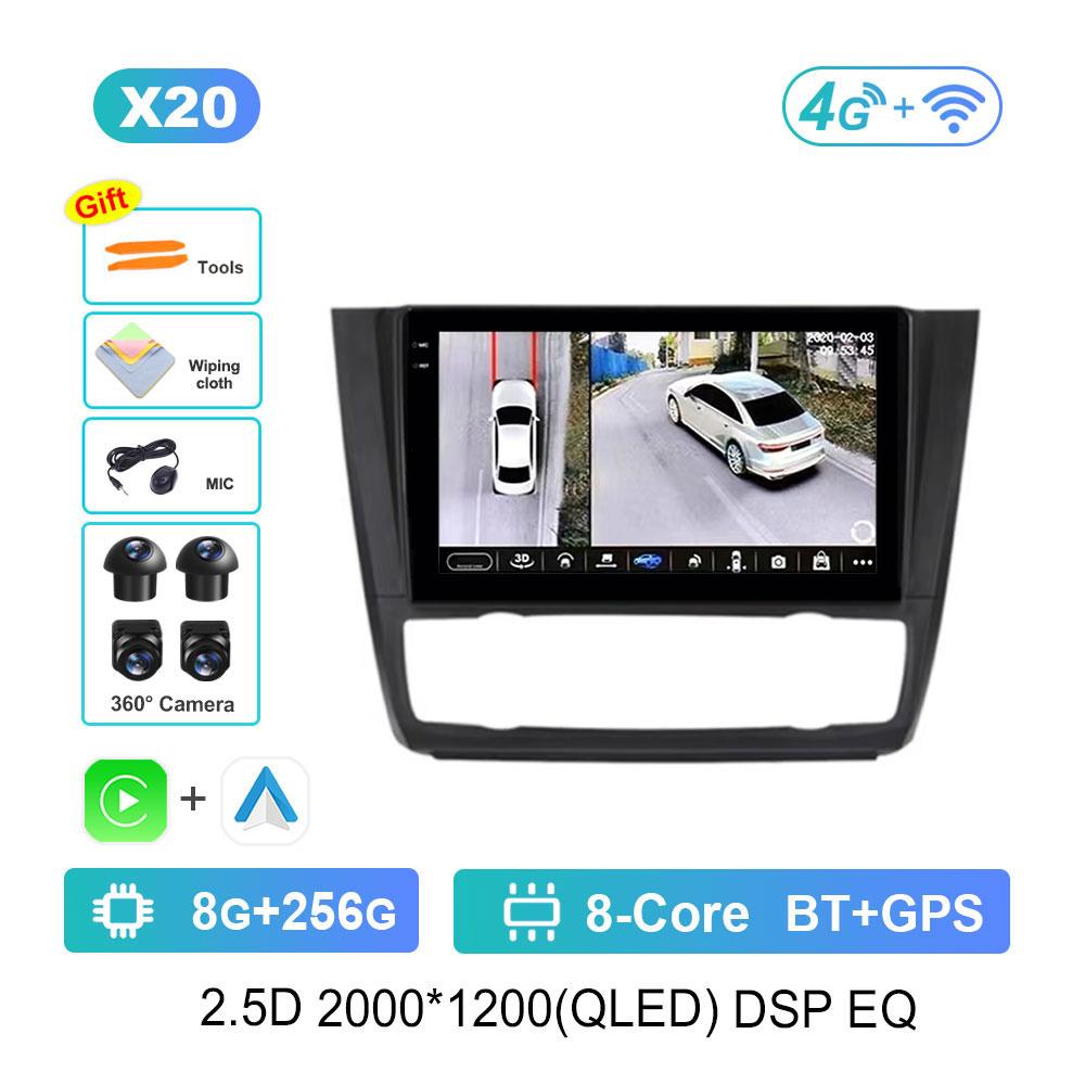Android 14 System For BMW 1-Series E88 E82 E81 E87 2004 - 2011 2K QLED Screen Car Radio Multimedia Video Player GPS stereo 4G