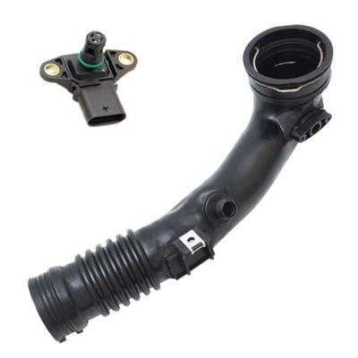 Intercooler Turbocharger-Air Pipe with Map Sensor for X6 F01 F07 F13 X6 13717609811 13717588268 Air Intake Booster-Hose