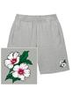 TRIPSHION Korean Flower Sweat Half Pants - Gray