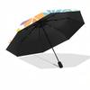 1pc Alice in Wonderland Automatic Opening/Closing Umbrella - Portable 3-Fold Design with 8-Bone Iron Frame, Outdoor, for Fans, Travelers, Da