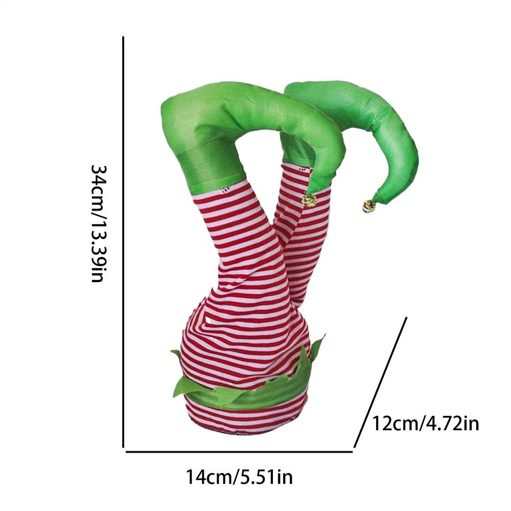 Christmas Tree Decorations Elfs Legs Soft Christmas Stuffed Legs Tree Top Decoration Swinging Foot Christmas Tree Ornament