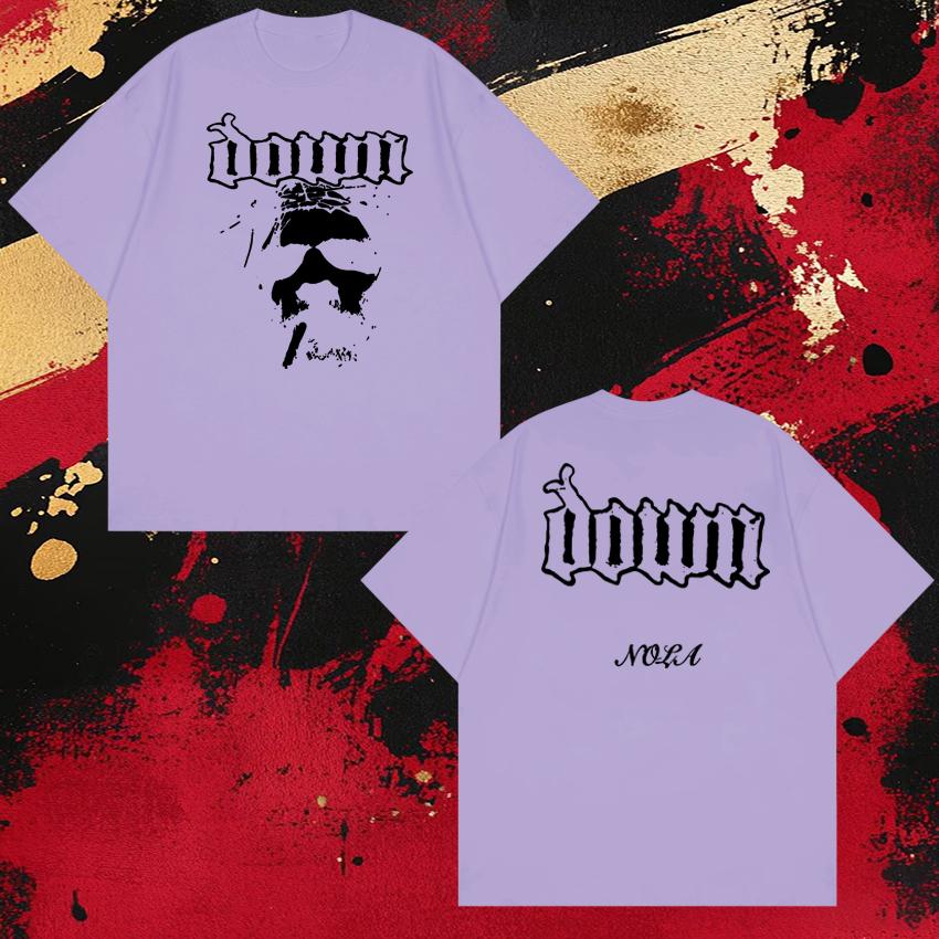 Zespół rockowy Down Nola Face Koszulki z krótkim rękawem z nadrukiem dwustronnym Unisex KOBIETY Luźny vintage Koszulka Hip Hop Unisex Bawełniany Top