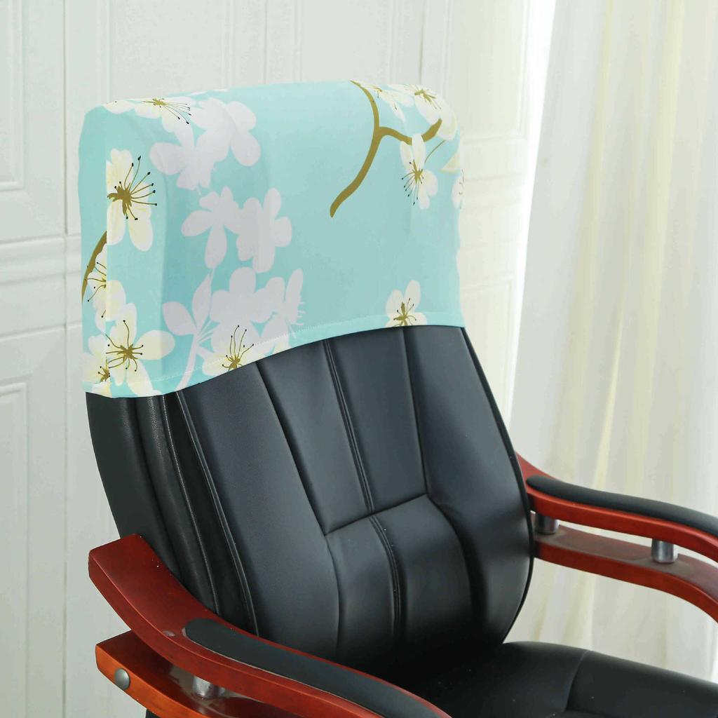 Elastic Boss Chair Headpillow Case Office Chair Cover Swivel Chair Headpillow Case Computer Chair Headpillow Seat Dustproof Head Cover