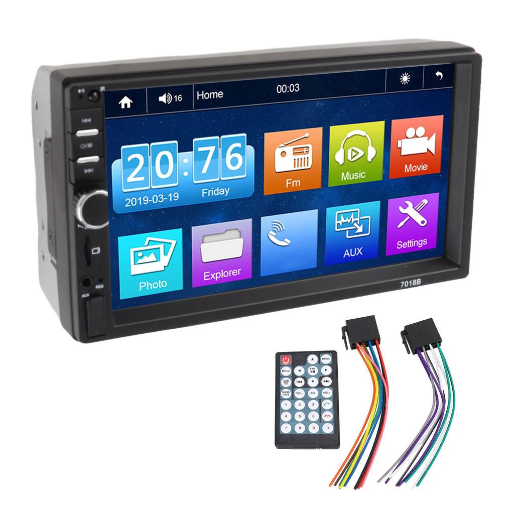 7in Dokunmatik Ekranlı Multimedya Ünitesi DC12V Carplay Kablosuz Android Auto Bluetooth AUX MP5 Çalar için Araç Multimedya Alıcısı