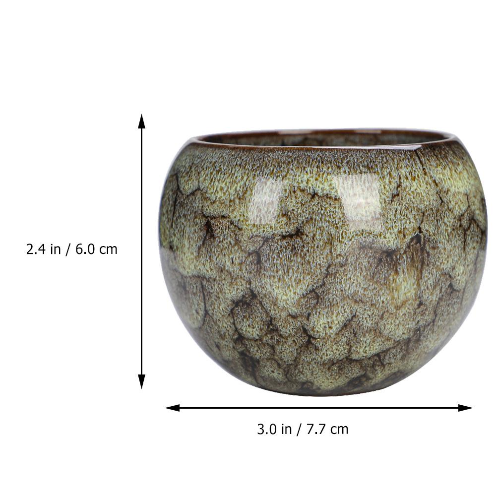 Kiln Change Ceramic Tea Cup Retro Style Smooth Surface Odorless Safe for Hot Cold Drinks Tea Cup Home Use Teacup for Home Use