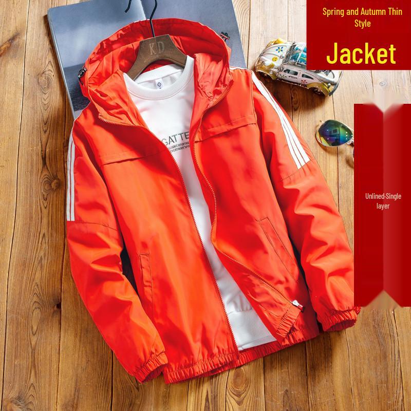 Unisex Windproof Waterproof Lightweight Travel Jacket - Plus Size, Loose Fit for Spring and Autumn