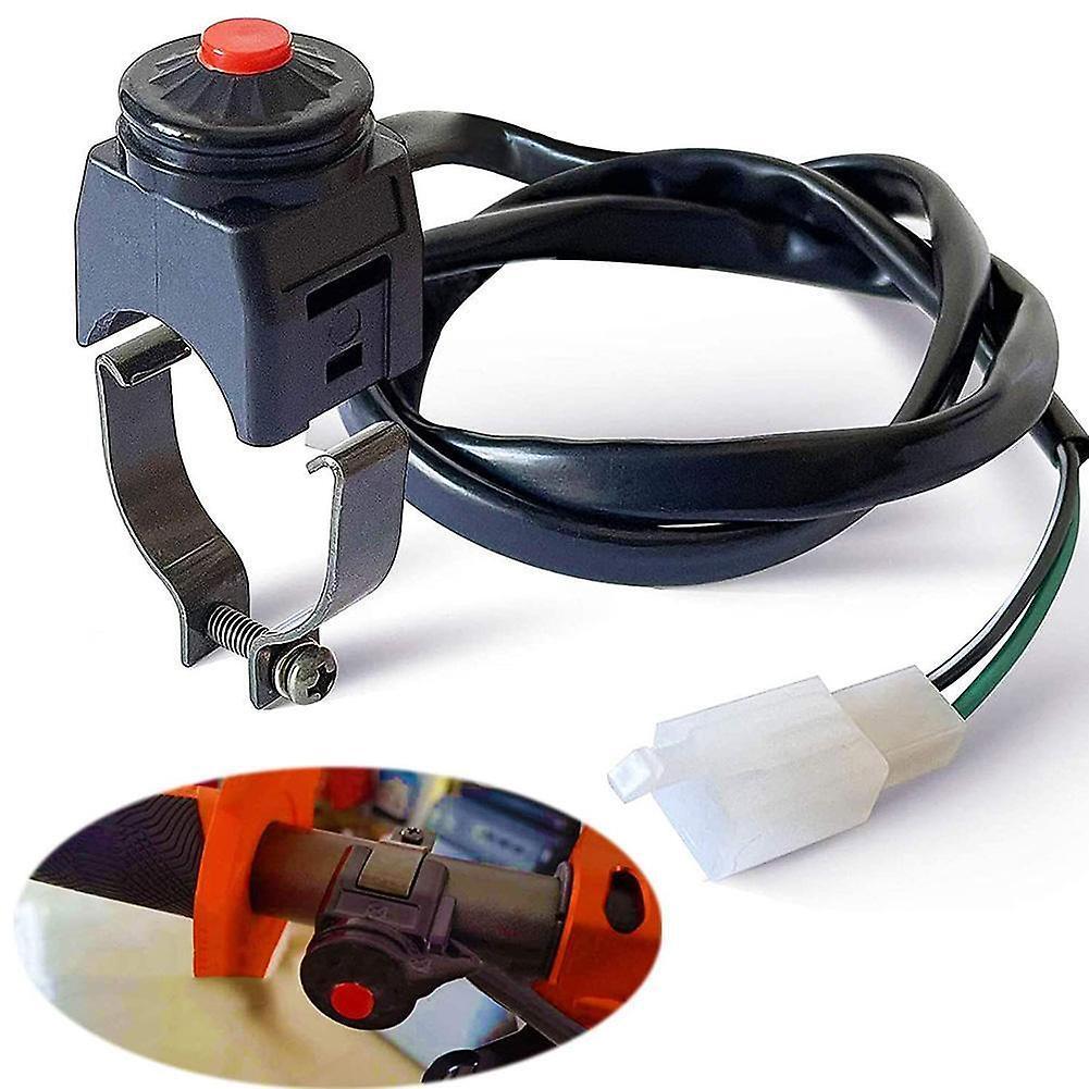 Universal Motorcycle Kill Switch Push Button Horn Starter Dirt Bike ATV UTV Red~