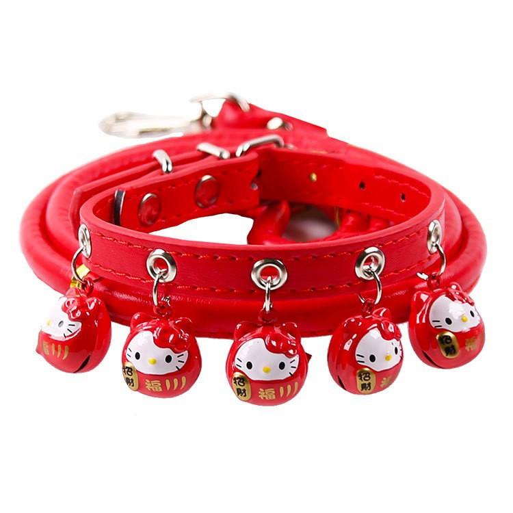 Pet Supplies Cat Dog Bell Dog Collar Cat Collar Teddy Small Dog Big Bell Cat Collar Leather