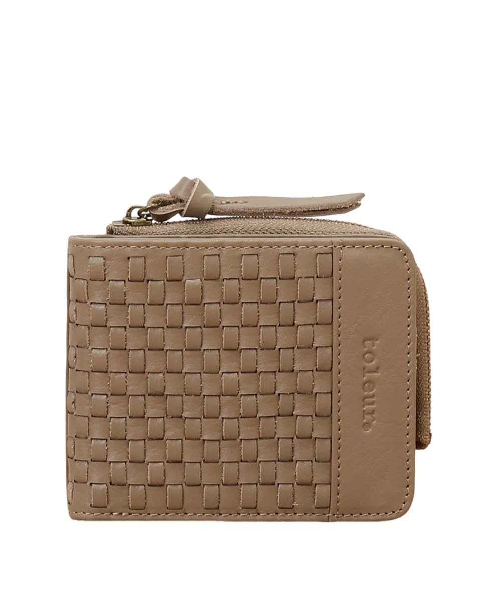 Женский тонкий сетчатый бифолд-кошелек Torla, серо-бежевый (ГБЭ)