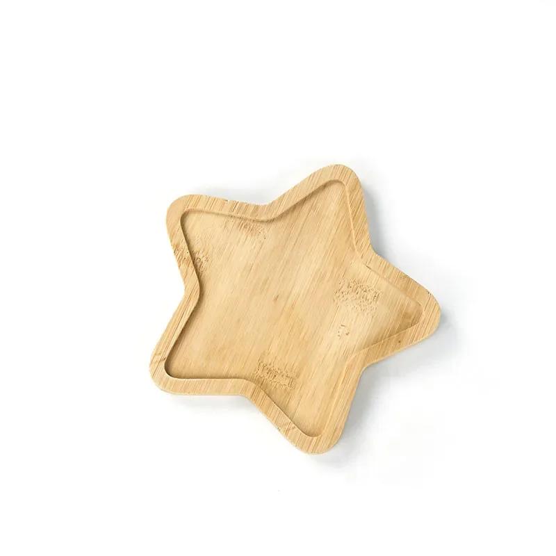 Multi Bambus Skuff Trefat Blomsterkrukke Skuff Kopp Pad Coaster Tallerken Kjøkken Dekorativ tallerken Creative Coaster Kaffekoppmatte
