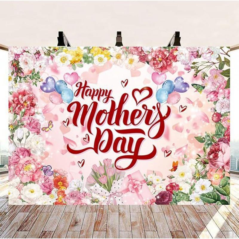 Temu Flowers Mother's Day Party Celebration Decorative Background Cloth Courtyard Decoration