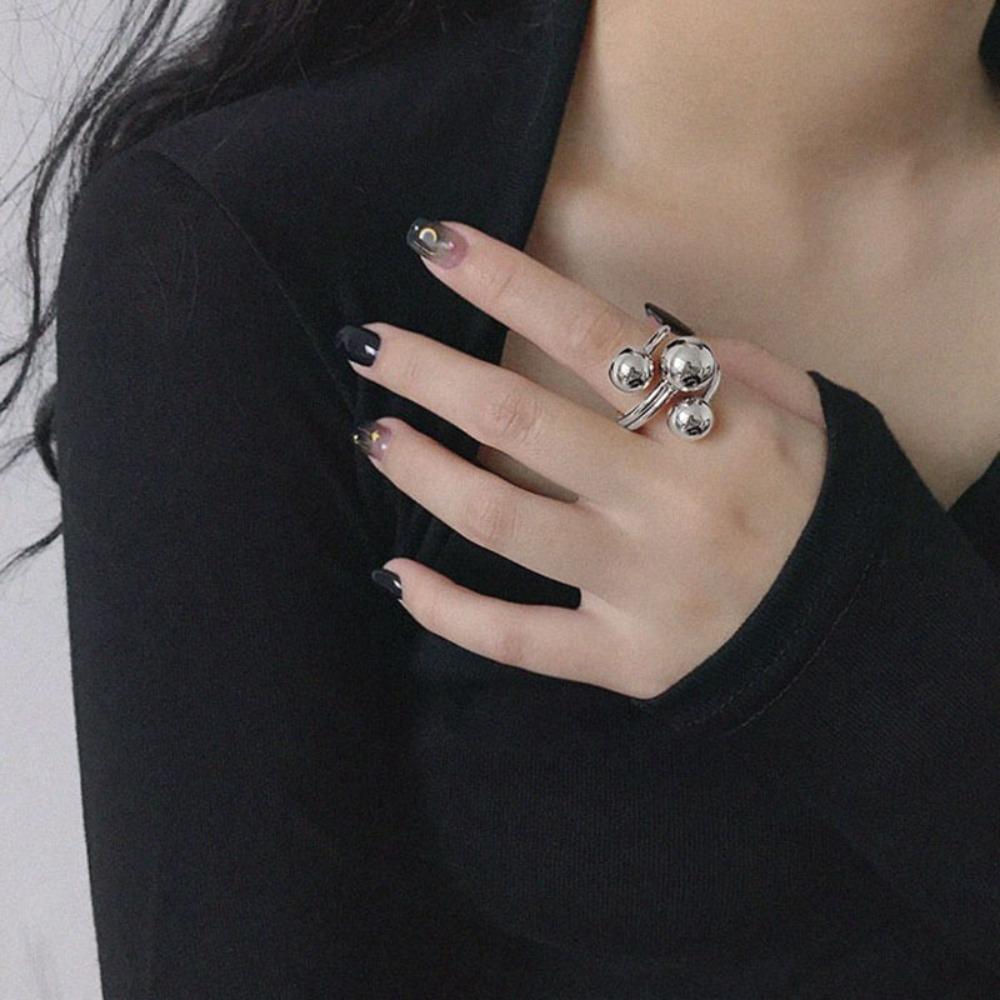 Ball Shape Irregular Planet Ring All-Match Finger Opening Ring  Valentine's Day Gift