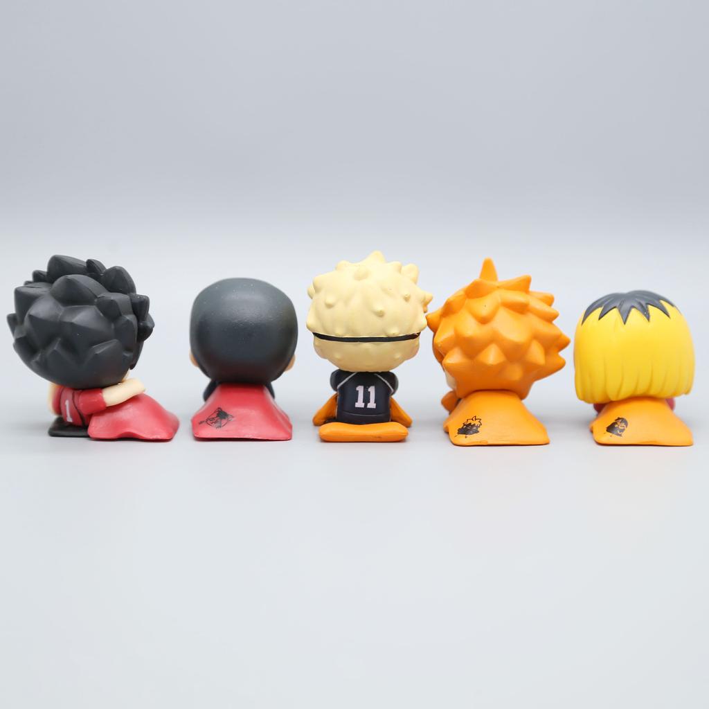 5Pcs/Set Anime Haikyuu Mini Sleeping Figure Hinata Shoyo Tobio Kageyama Ornaments  Model Toys Gift