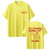 Slow Sunday Coffee Club Funny Meme T Shirt Men Women Clothing Casual Vintage Cotton Short Sleeve Tshirts Male Oversized Tshirt