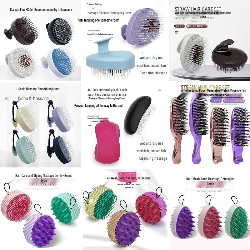 Pettine Massaggiante Giapponese per Spa del Cuoio Capelluto per la Pulizia e lo Styling dei Capelli