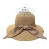 Schleifen-Strandkappe Atmungsaktiver Strohhut Modischer Sommer-Sonnenhut für Damen