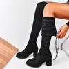 2025 New Women's Boots Over the Knee Boots Women's High Boots Skinny Leg Elastic Boots Winter Thick Heel Boots Cotton Boots Women