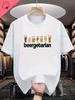 Mens Breathable Outdoor Short Sleeve Oneck Shortsleev Harajuku TShirt White Casual Summer Tee with Beer Print Design Tops