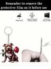 1 piece of cute little dog keychain with rose in its mouth,innovative design, DIY backpack decoration, romantic acrylic keychain