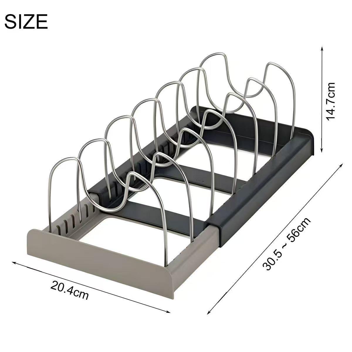Adjustable Expandable Kitchen Counter Organizer, Stainless Steel Sink Dish Drying Rack with Drainage Tray for Plates, Utensils