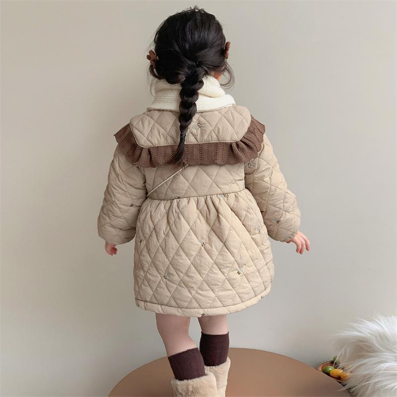 Dívčí zimní kabát v korejském stylu - Zesílená, lehká, módní bavlněná bunda