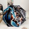 Kombat Dragon In Flames Umbrella 8-Frame for Travel, camping, Casual Lightweight Portable Umbrella, Essential for every family Holidays Gift