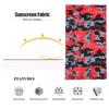 Summer Outdoor Ice Silk Scarf Sun Protection Face Towel Mask for Fishing Riding(red Camouflage)