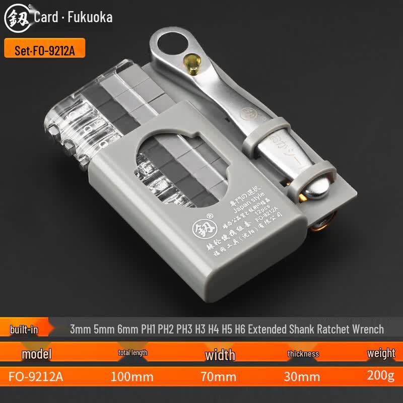 Fuguoka Portable Ratchet Wrench & Screwdriver Set