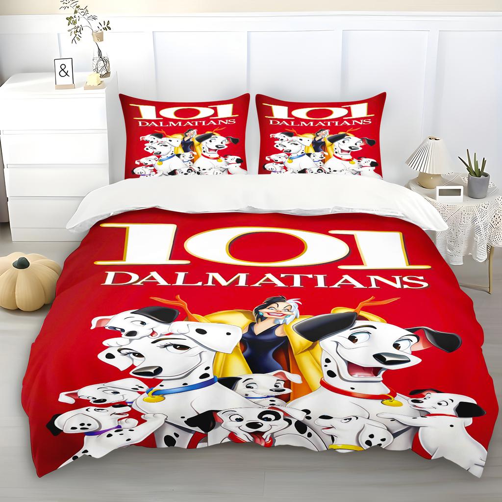 Cartoon Duvet Cover 101 DALMATAS Anime Cruella Duvet Printed Comforter, 100% Polyester, Warmth Bedding, Warm , Quilt Cover