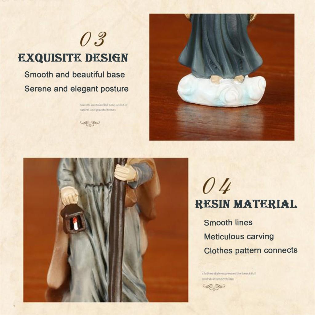 Elegant Profile Nativity Set Includes Holy Family Resin Decorative Figures