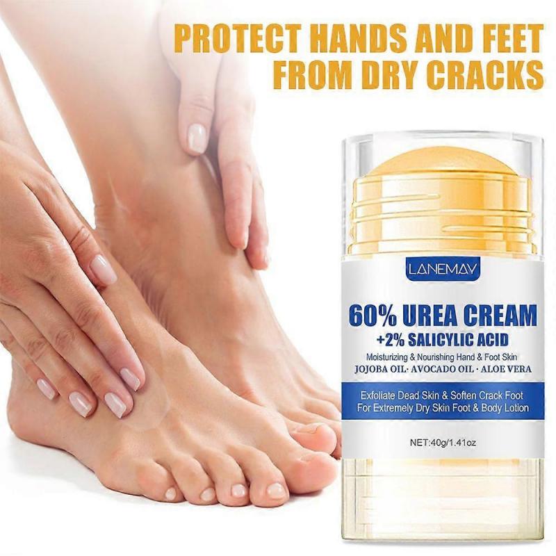 60% Urea+2% Salicylic Foot Cream,moisturizer For Dry Cracked Feet Knees Elbows Hands,softens Skin Exfoliates Dead Skin