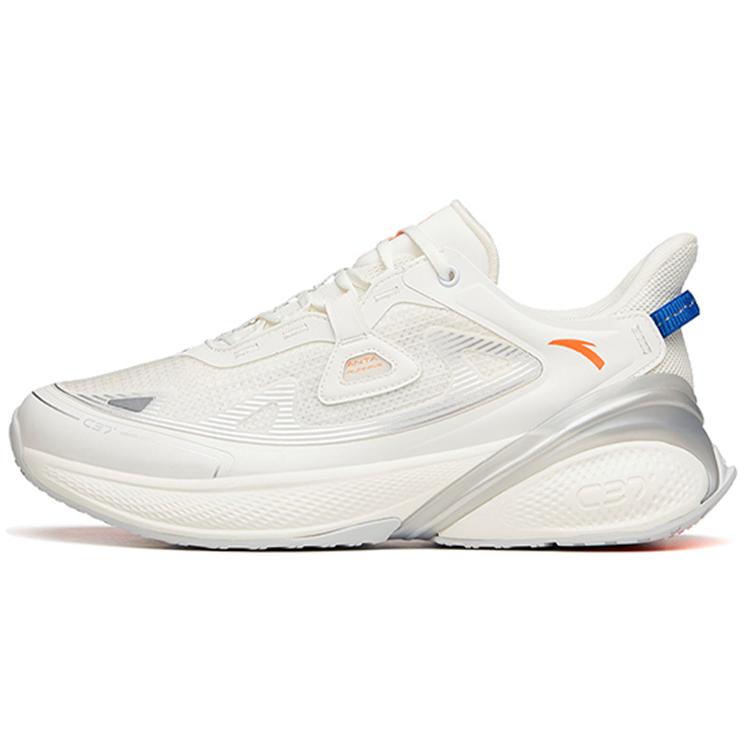 New Anta C37 2.0 Cushioned Anti Slip Wear Resistant Breathable Lightweight Low Top Running Shoes Men's Ivory White 112135530R-1
