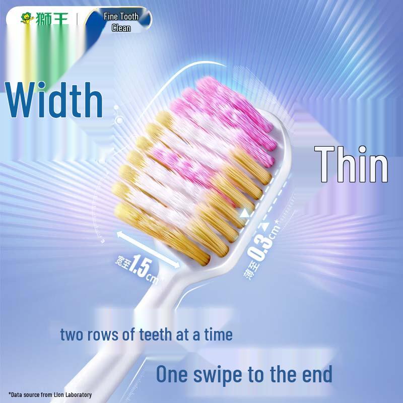 Lion Fine Tooth Clean Volcanic Charcoal Soft Toothbrush