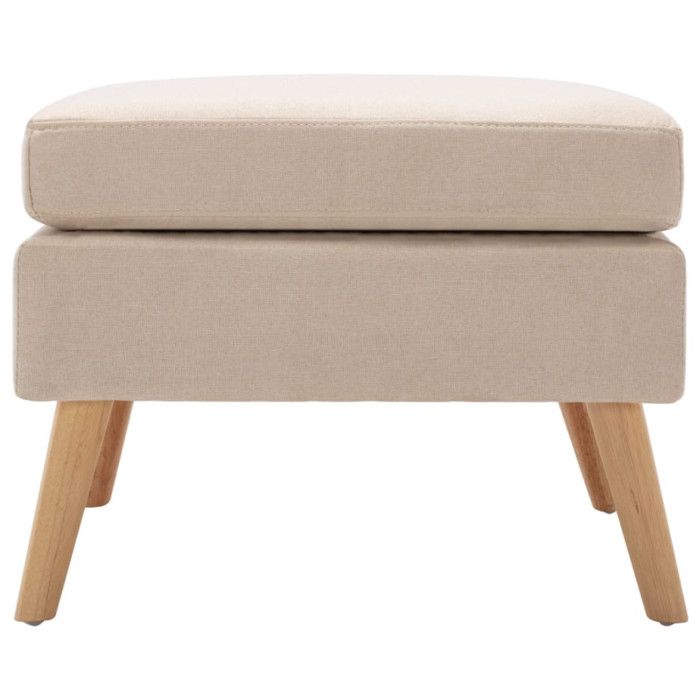 VidaXL Repose-pied Crème Tissu