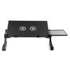 Adjustable Desk Computer Bedside Table Tray For Sofa Bed Couch Black Furniture Portable Folding Laptop Base Stand